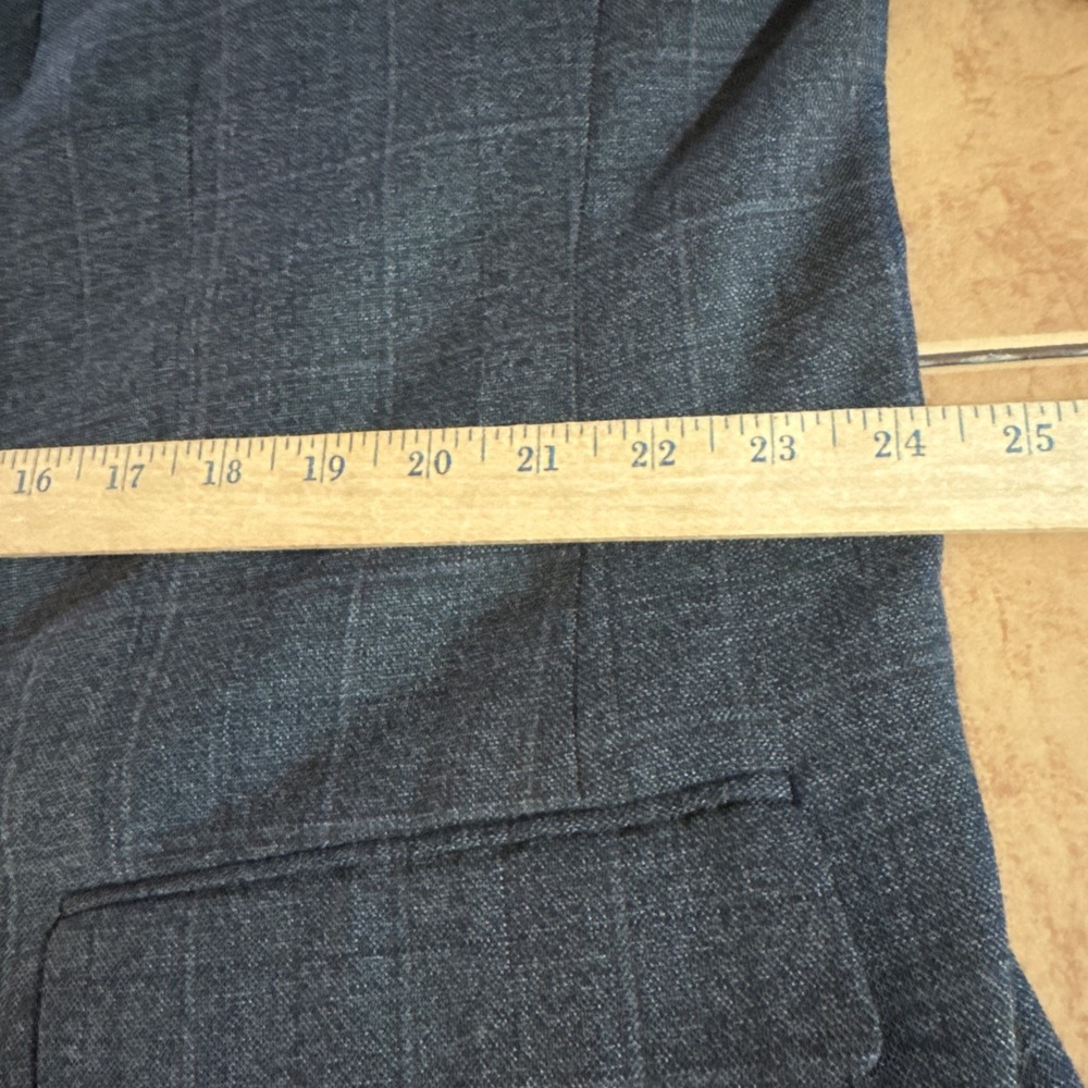 Pronto Uomo Platinum Sz 50R Gray Windowpane Plaid Wool Blazer Jacket Sport Coat‎ - Picture 10 of 12